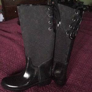 Coach womans rain boots